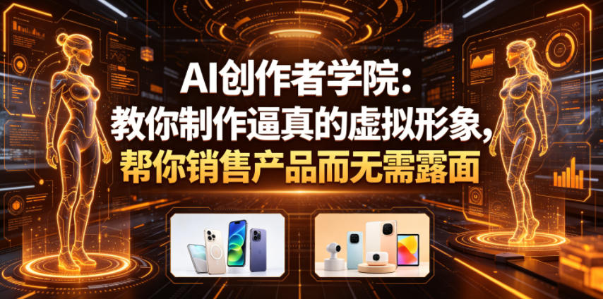 AI创作者学院:教你制作逼真的虚拟形象,帮你销售产品而无需露面【原创双语字幕】-猴哥VIP资源站