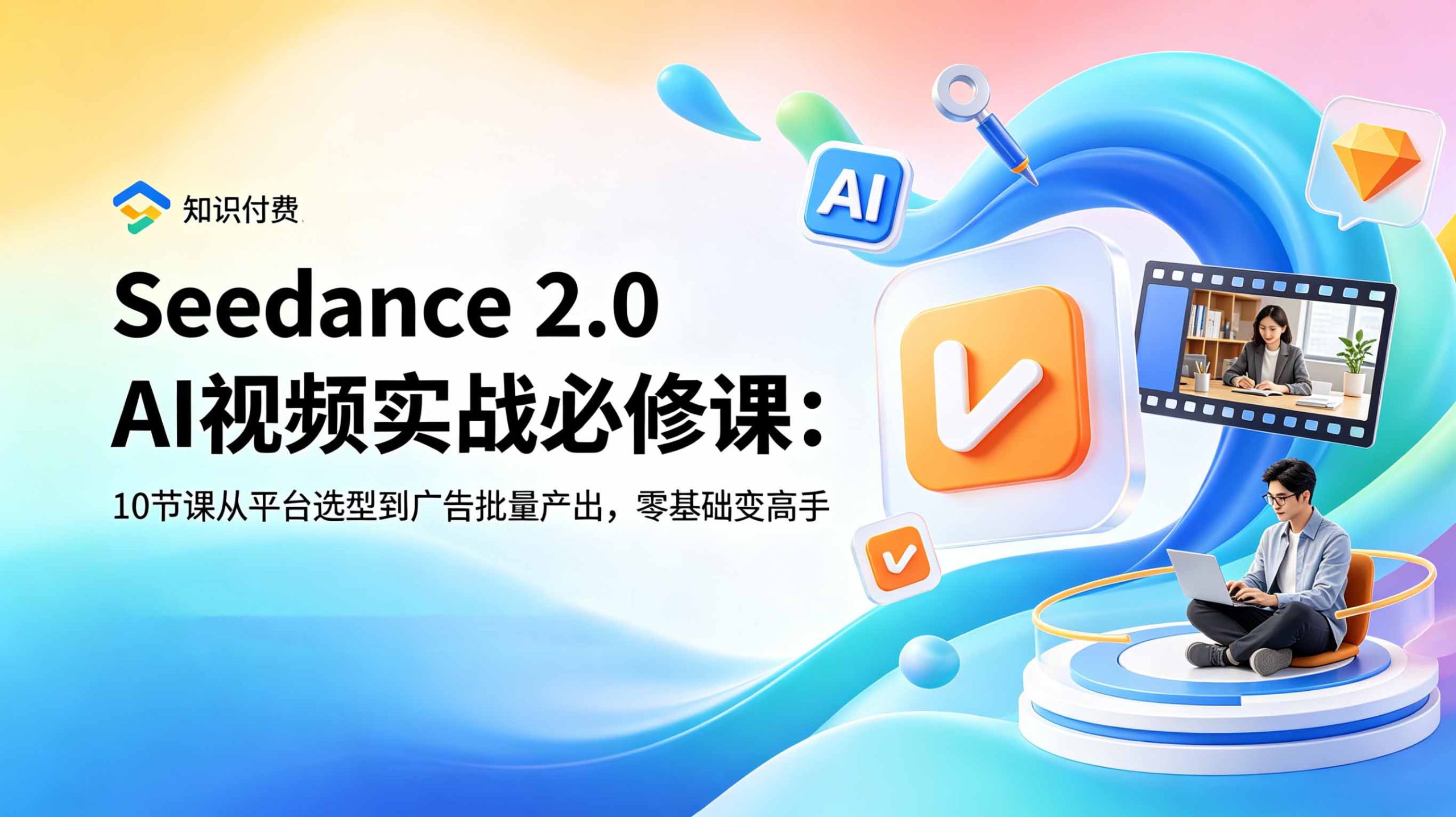 Seedance 2.0 AI视频实战必修课:10节课从平台选型到广告批量产出,零基础变高手-猴哥VIP资源站