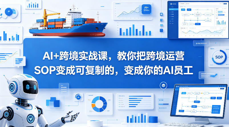 AI+跨境实战课，教你把跨境运营S0变成可复制的，变成你的AI员工-猴哥VIP资源站