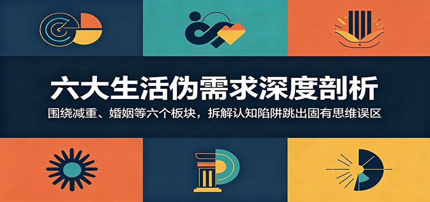 六大生活伪需求深度剖析：围绕减重、婚姻等六个板块，拆解认知陷阱跳出固有思维误区-猴哥VIP资源站