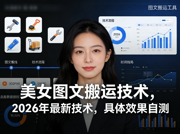 美女图文搬运技术，2026年最新技术，具体效果自测-猴哥VIP资源站