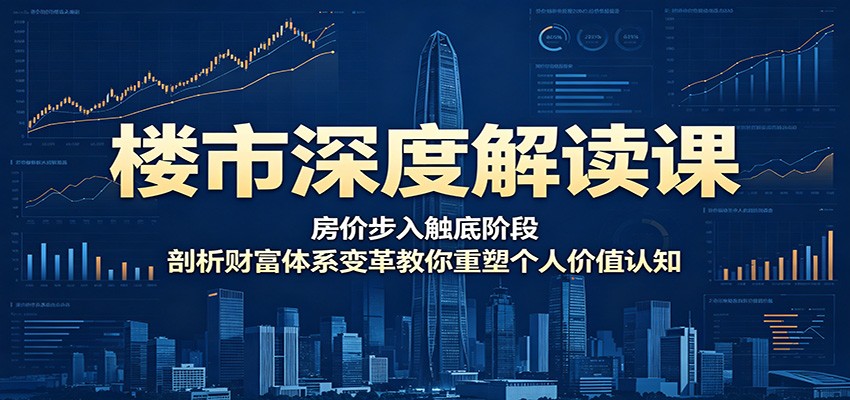 楼市深度解读课：房价步入触底阶段，剖析财富体系变革教你重塑个人价值认知-猴哥VIP资源站
