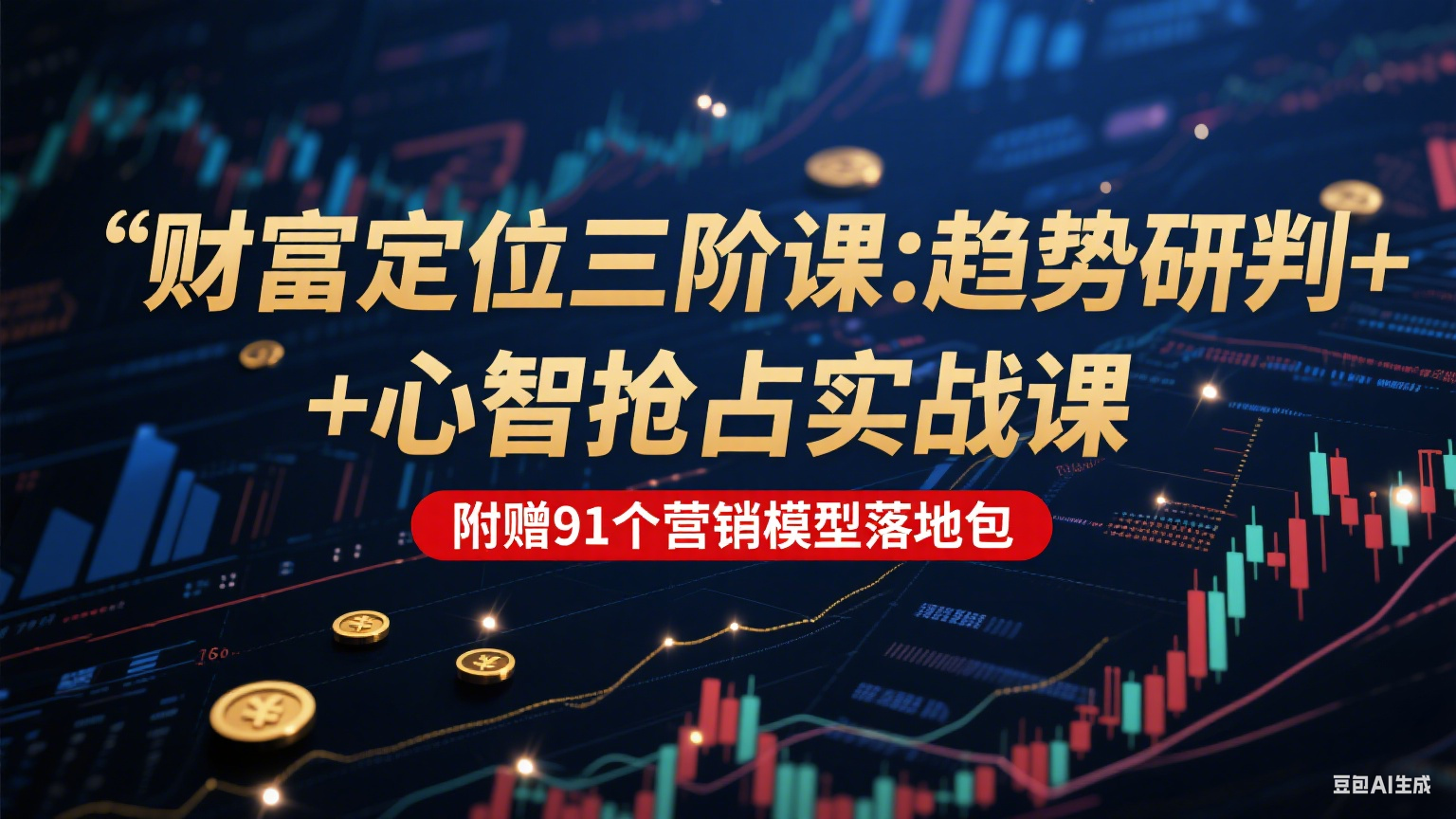 财富定位三阶：趋势研判 + 心智抢占实战课，附赠91个营销模型落地包-猴哥VIP资源站