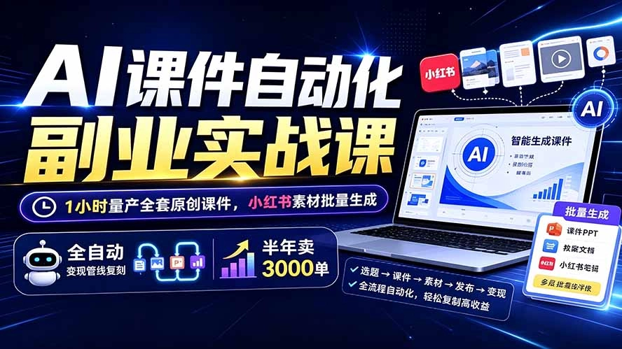 图片[2]-AI课件自动化副业，1小时量产原创课件半年卖3000单 - 创享网-创享网