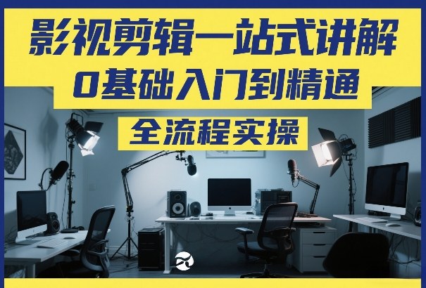 影视剪辑一站式讲解,0基础入门到精通,全流程实操-猴哥VIP资源站