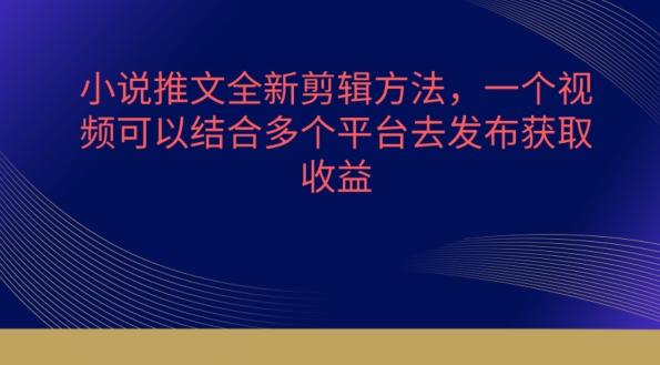 小说推文全新剪辑方法，一个视频可以结合多个平台去发布获取【揭秘】-猴哥VIP资源站