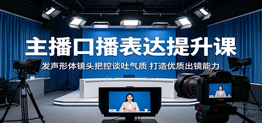 主播口播表达提升课：发声形体镜头把控谈吐气质，打造优质出镜能力-猴哥VIP资源站