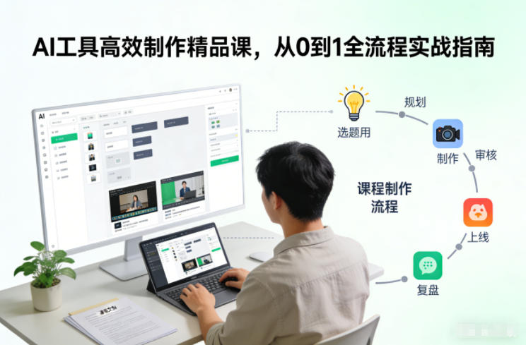 AI工具高效制作精品课，从0到1全流程实战指南-猴哥VIP资源站