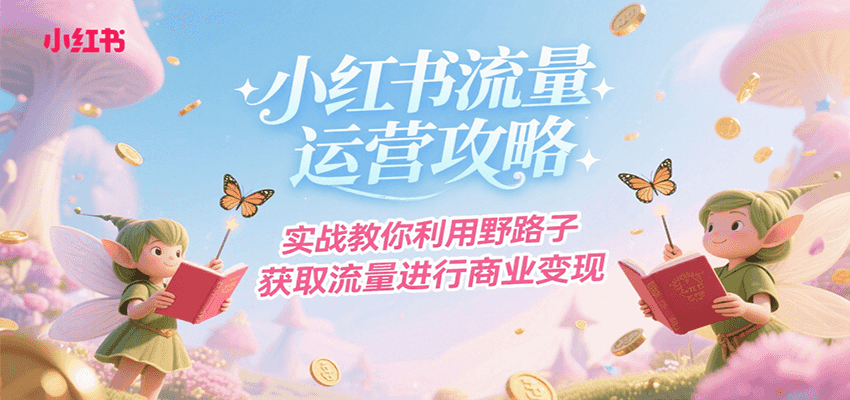 小红书流量运营攻略，实战教你利用野路子获取流量进行商业变现-猴哥VIP资源站