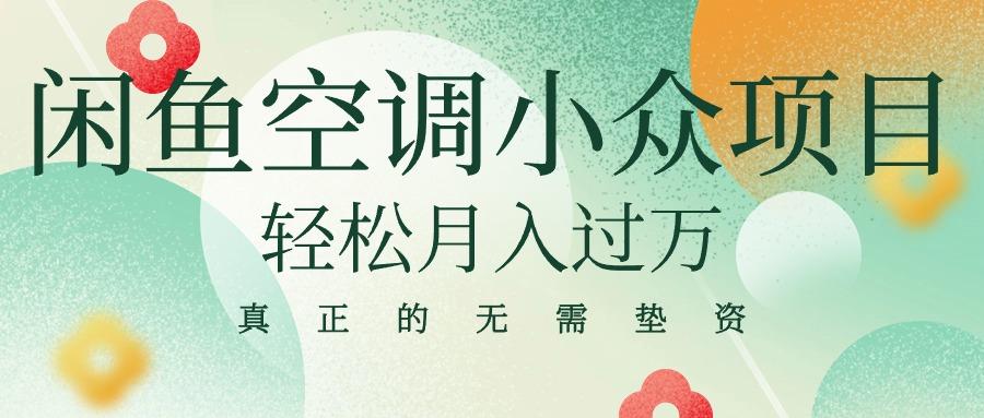 闲鱼卖空调小众项目 轻松月入过万 真正的无需垫资金-猴哥VIP资源站