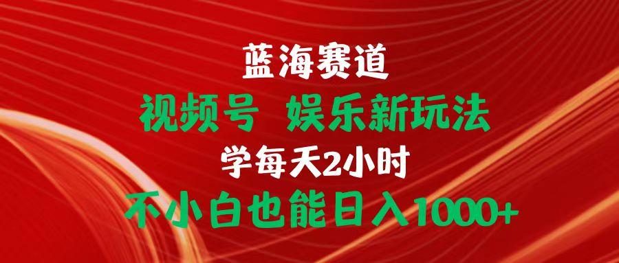 蓝海赛道视频号 娱乐新玩法每天2小时小白也能日入1000+-猴哥VIP资源站