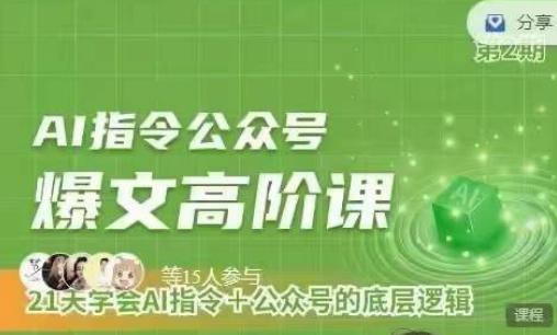 Ai指令公众号高阶课，学会ai指令+公众号的底层逻辑-猴哥VIP资源站