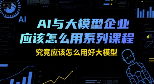 AI与大模型企业应该怎么用系列课程，究竟应该怎么用好大模型-猴哥VIP资源站