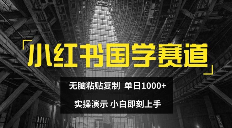 小红书国学赛道，无脑粘贴复制，单日1K，实操演示，小白即刻上手【揭秘】-猴哥VIP资源站