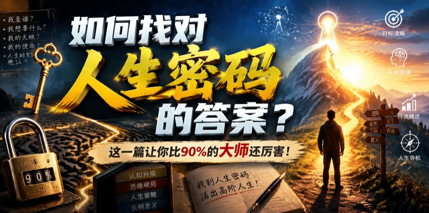 付费文章：如何找对人生密码的答案？这一篇让你比90%的大师还厉害！-猴哥VIP资源站