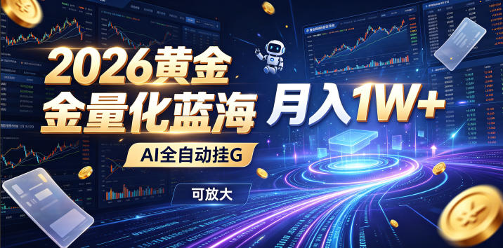 AI全自动量化交易,24小时精准跟随波动,单机日入几百月入过万-猴哥资源站