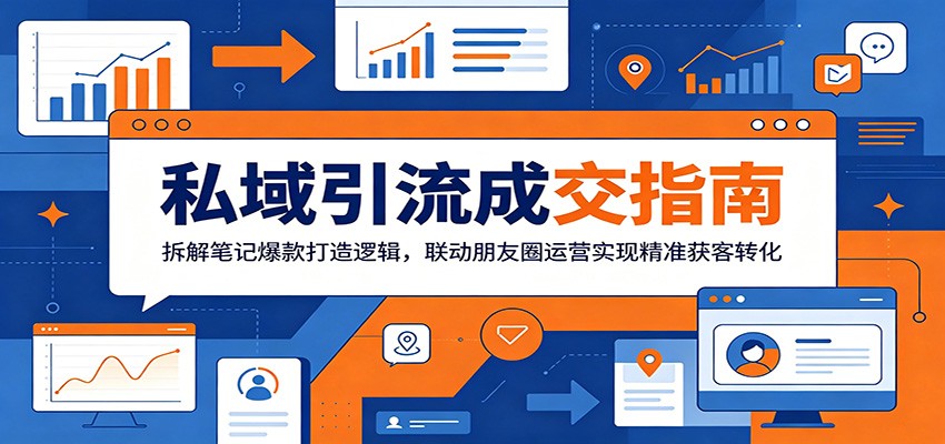 私域引流成交指南：拆解笔记爆款打造逻辑，联动朋友圈运营实现精准获客转化-猴哥VIP资源站