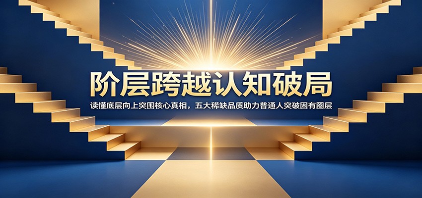 阶层跨越认知破局：读懂底层向上突围核心真相，五大稀缺品质助力普通人突破固有圈层-猴哥VIP资源站