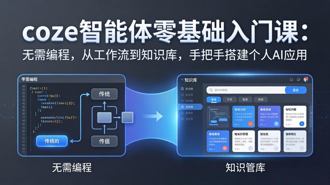 coze智能体零基础入门课:无需编程,从工作流到知识库,手把手搭建个人AI应用-猴哥VIP资源站