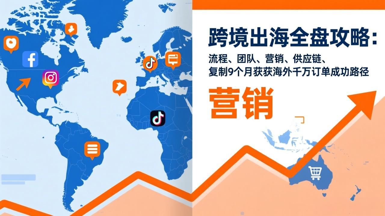 跨境出海全盘攻略：流程，团队，营销，供应链，复制9个月斩获海外千万订单成功路径-猴哥VIP资源站