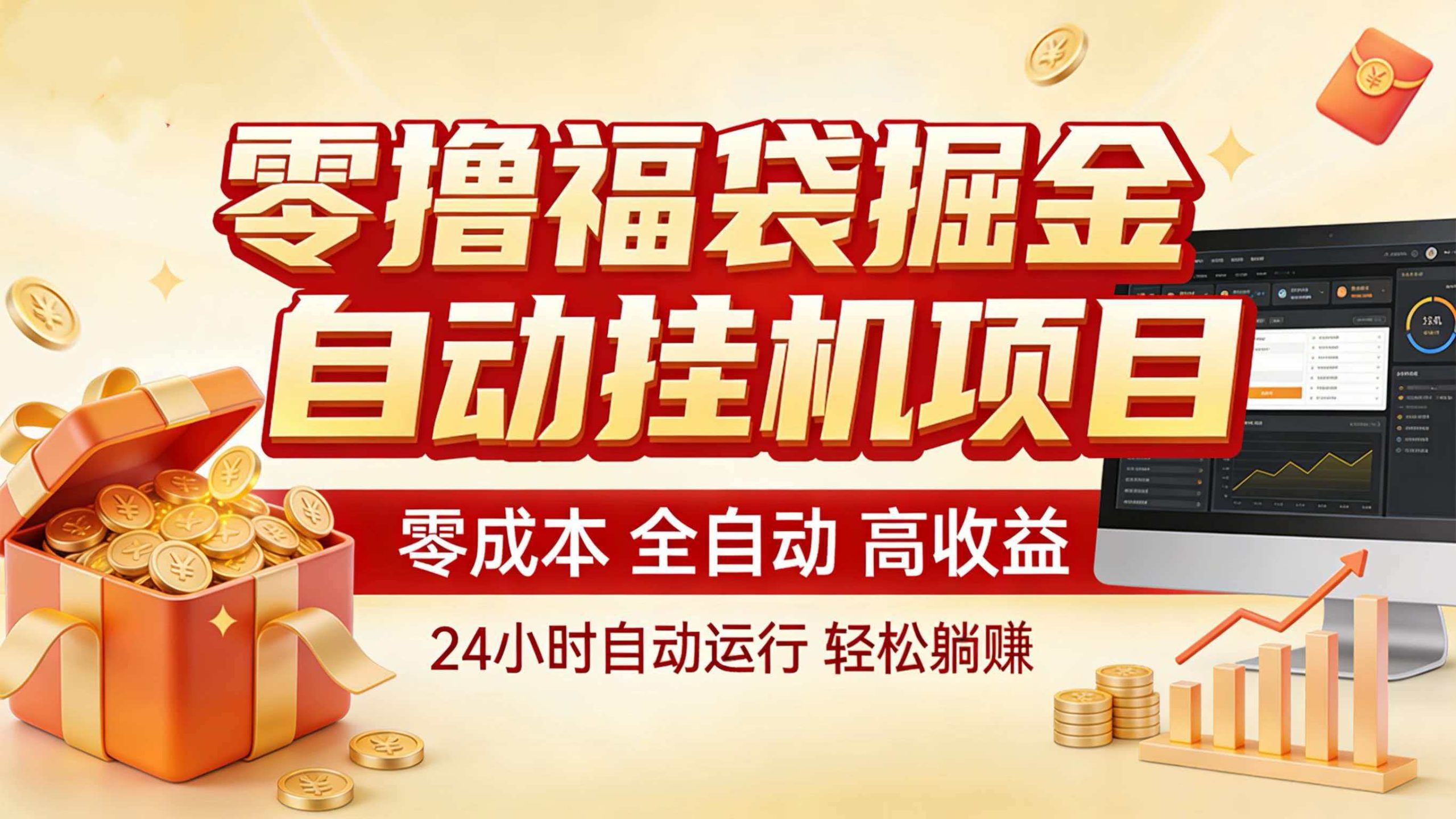 零撸福袋掘金!全自动挂机躺赚,新手也能上手-猴哥VIP资源站