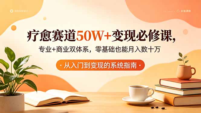 疗愈赛道50W+变现必修课，专业+商业双体系，零基础也能月入数十万-猴哥VIP资源站