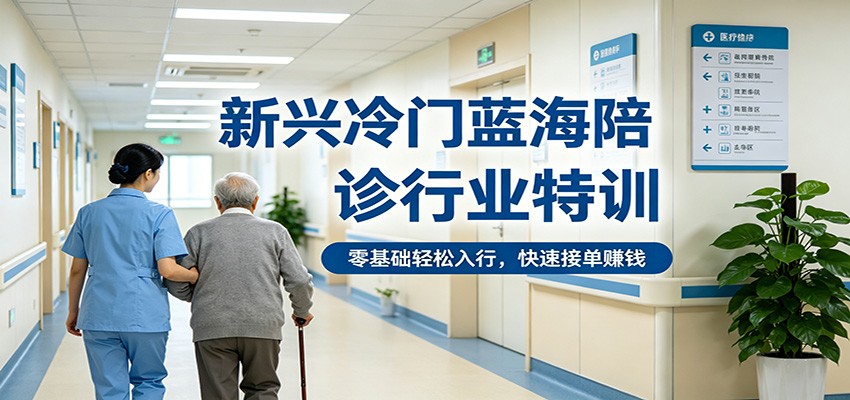 新兴冷门蓝海陪诊行业特训，零基础轻松入行，快速接单赚钱-猴哥VIP资源站