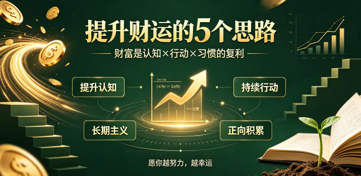 付费文章：提升财运的5个思路——财富是认知x行动x习惯的复利，愿你越努力，越幸运-猴哥VIP资源站