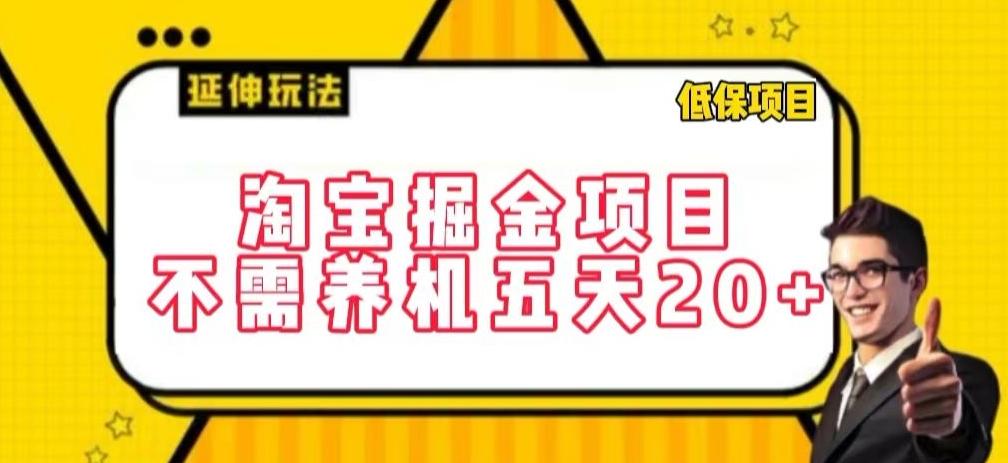 淘宝掘金项目,不需养机,五天20+,每天只需要花三四个小时【揭秘】-猴哥VIP资源站