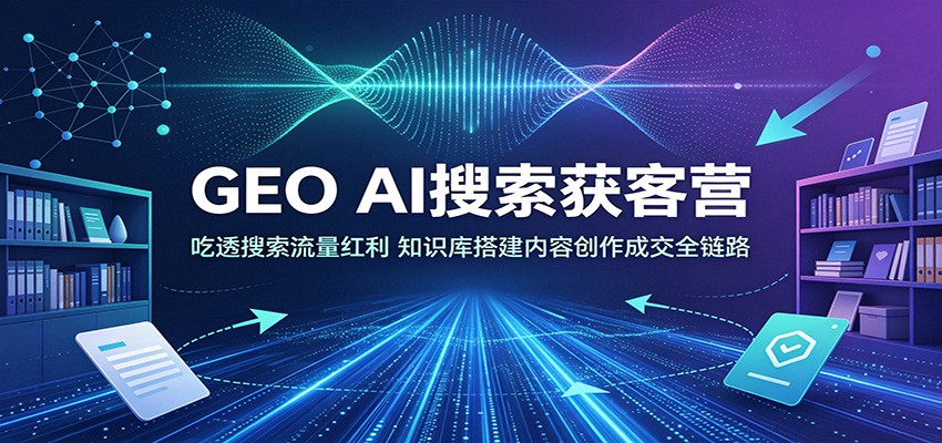 GEO AI搜索获客营:吃透搜索流量红利,知识库搭建内容创作成交全链路-猴哥VIP资源站