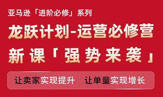 亚马逊进阶必修系列，龙跃计划-运营必修营新课，让卖家实现提升 让单量实现增长-猴哥VIP资源站