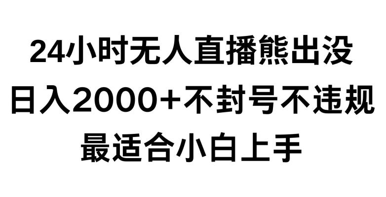 快手24小时无人直播熊出没,不封直播间,不违规,日入2000+,最适合小白上手,保姆式教学【揭秘】-猴哥VIP资源站