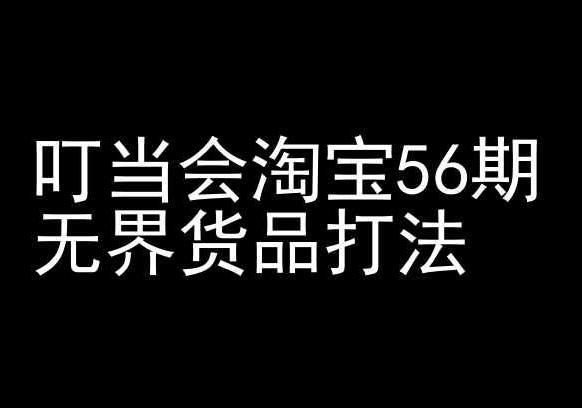叮当会淘宝56期：无界货品打法-淘宝开店教程-猴哥VIP资源站