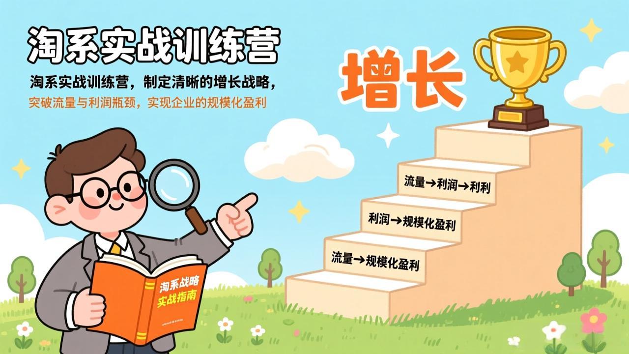淘系实战训练营，制定清晰的增长战略，突破流量与利润瓶颈，实现企业的规模化盈利-猴哥VIP资源站
