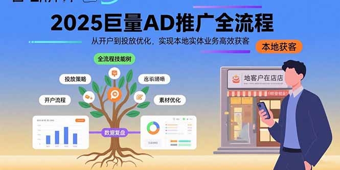 2025巨量AD推广全流程,从开户到投放优化,实现本地实体业务高效获客-猴哥VIP资源站